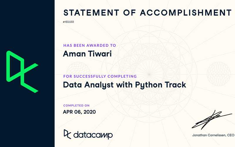 Data Analyst with Python Track