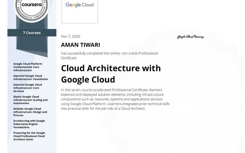 Cloud Architecture with Google Cloud Specialization